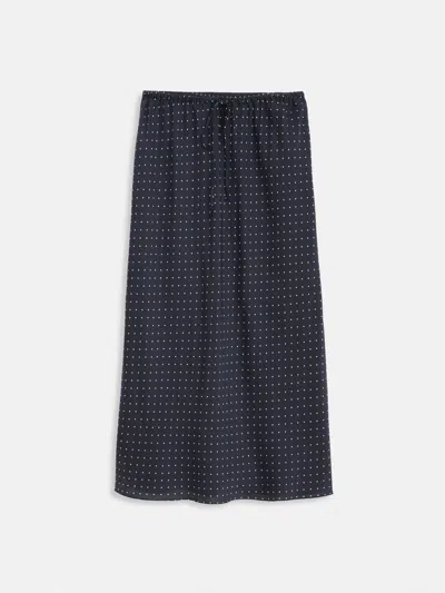 Alex Mill Amelia Polka Dot Skirt In Silk In Blue