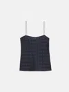 Alex Mill Amelia Polka Dot Top In Silk In Blue