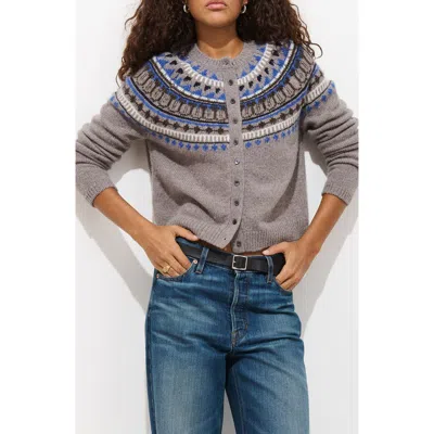 ALEX MILL ALEX MILL AMINA FAIR ISLE WOOL BLEND CARDIGAN