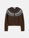 Alex Mill Amina Fairisle Sweater In Wool In Brown