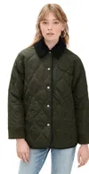 Alex Mill Anne Quilted Jacket In Nylon Olive In Green