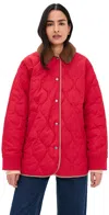 Alex Mill Anne Quilted Jacket In Nylon Red