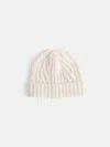 Alex Mill Aran Cable Beanie In Wool In Arctic