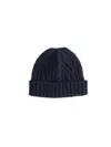 Alex Mill Aran Cable Beanie In Wool In Navy