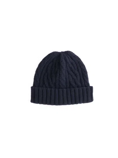 Alex Mill Aran Cable Beanie In Wool In Navy