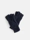 Alex Mill Aran Cable Gloves In Wool In Navy