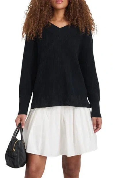 Alex Mill Arielle Linen & Cotton Sweater In Black