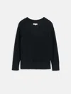 Alex Mill Arielle V Neck Sweater In Cotton Linen In Washed Black
