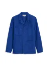 Alex Mill Arthur Work Jacket In Cotton Linen Twill In Electric Blue