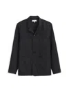 Alex Mill Arthur Work Jacket In Cotton Linen Twill In Washed Black