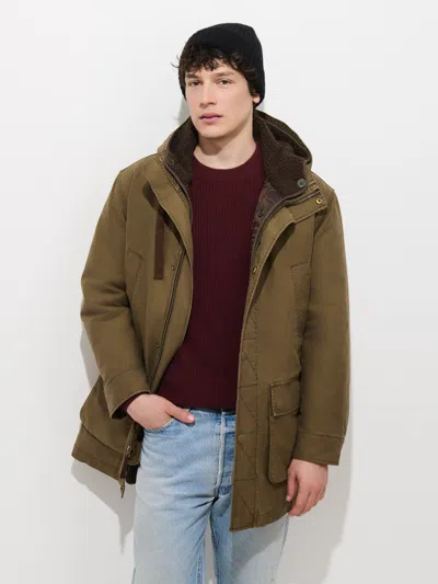 Alex Mill Ashby Parka In Vintage Twill In Green
