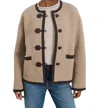 Alex Mill Aubrey Sweater Jacket In Merino Wool In White