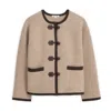 Alex Mill Aubrey Sweater Jacket In Merino Wool In Oatmeal