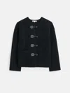 Alex Mill Aubrey Sweater Jacket In Merino Wool In Black