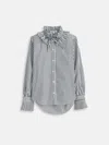 Alex Mill Aurora Shirt In Bi Stripe In Black/white