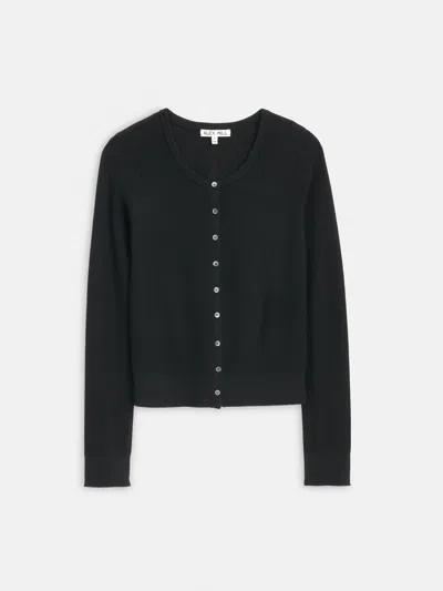 Alex Mill Ava Cardigan In Extrafine Merino Wool In Black