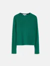 Alex Mill Ava Crewneck Sweater In Extra Fine Merino In Emerald