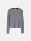 Alex Mill Ava Crewneck Sweater In Extra Fine Merino In Heather Grey