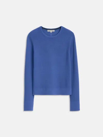 Alex Mill Ava Crewneck Sweater In Extra Fine Merino In Mystic Blue