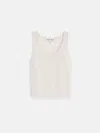 Alex Mill Ava Cropped Tank In Extrafine Merino Wool In Cream