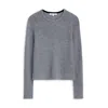 Alex Mill Ava Crewneck Sweater In Extra Fine Merino In Heather Grey