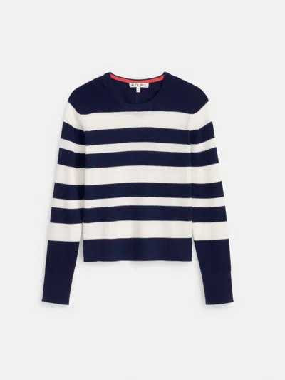 Alex Mill Ava Striped Sweater Tee In Navy/white