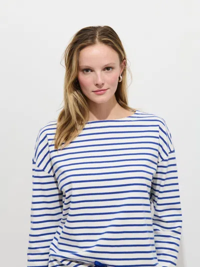 Alex Mill Avignon Striped Tee In Cotton In Blue