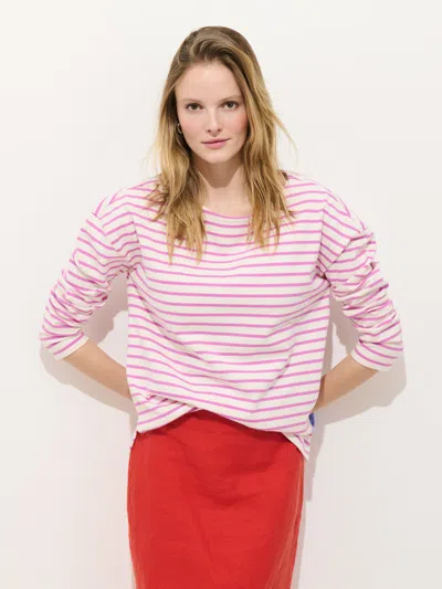 Alex Mill Avignon Striped Tee In Cotton In Purple