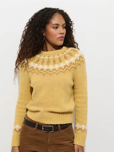 Alex Mill Bea Fairisle Sweater In Alpaca In Gold