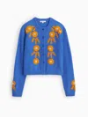 Alex Mill Becca Embroidered Sweater In Blue Combo
