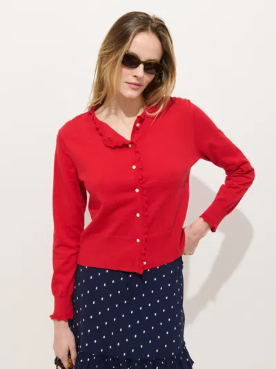 Alex Mill Bella Cardigan In Cotton Cashmere In Red