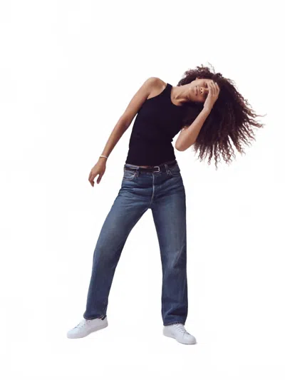 Alex Mill Bev Relaxed Jean In Vintage Dark Indigo In Blue