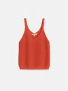 Alex Mill Billie Sweater Tank In Papaya