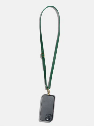 Alex Mill Billykirk X   Leather Phone Lanyard In Green