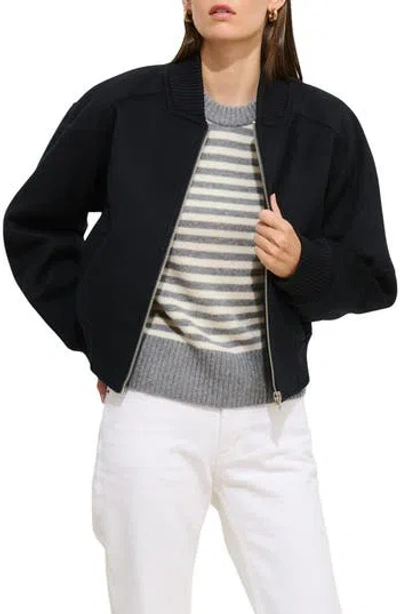 Alex Mill Bowery Double Face Wool Street Jacket In Navy In Black