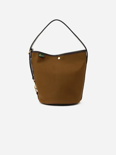 Alex Mill Brady Frome Canvas Shoulder Bag In Dark Brown