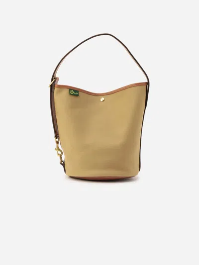 Alex Mill Brady Frome Canvas Shoulder Bag In Khaki
