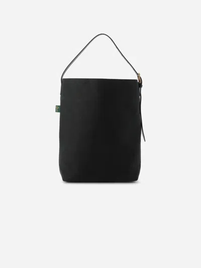 Alex Mill Brady Leven Large Canvas Shoulder Bag In Black