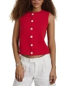 Alex Mill Soho Scoop Vest In Linen Cotton In Tomato
