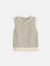 Alex Mill Bridget Striped Vest Ivory/black In Ivory/black