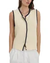 Alex Mill Bridget Tipped Vest In Cotton