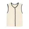 Alex Mill Bridget Tipped Vest In Cotton In Neutral