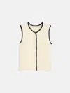 Alex Mill Bridget Tipped Vest In Cotton In Neutral