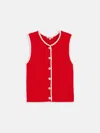 Alex Mill Bridget Tipped Vest In Cotton In Red