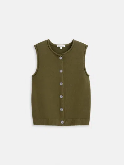 Alex Mill Bridget Vest In Cotton In Deep Olive