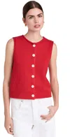 Alex Mill Bridget Vest Tomato In Tomato