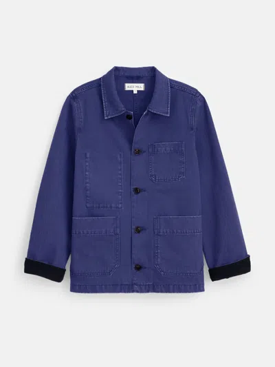 Alex Mill Britt Work Jacket In Herringbone In Blue