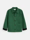 Alex Mill Britt Work Jacket In Herringbone In Emerald