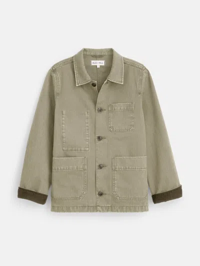 Alex Mill Britt Work Jacket In Herringbone In Green