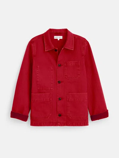 Alex Mill Britt Work Jacket In Herringbone In Red